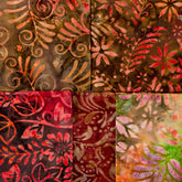 Lot de 5 Fat Quarters de Fabric Freedom Bali Batik Colour Moods, 100 % coton